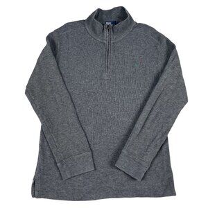 Polo Ralph Lauren Grey 1/4 Zip Pullover Youth Sweater Sz Large (16/18)